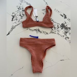 New bond-eye australia high waisted bikini set | coffee cream